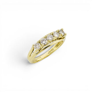 Brillantring aus 585 Gelbgold, nachhaltiger second hand Schmuck perfekt aufgearbeitet