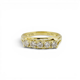 Brillantring aus 585 Gelbgold, nachhaltiger second hand Schmuck perfekt aufgearbeitet
