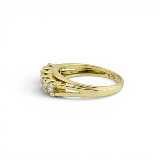 Brillantring aus 585 Gelbgold, nachhaltiger second hand Schmuck perfekt aufgearbeitet