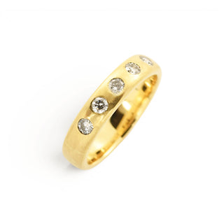 Brillantring aus 750 Gelbgold, nachhaltiger second-hand Schmuck perfekt aufgearbeitet
