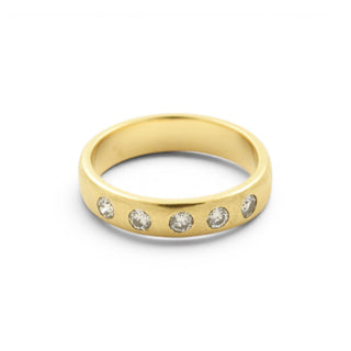 Brillantring aus 750 Gelbgold, nachhaltiger second-hand Schmuck perfekt aufgearbeitet