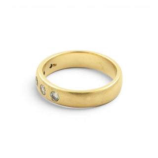 Brillantring aus 750 Gelbgold, nachhaltiger second-hand Schmuck perfekt aufgearbeitet