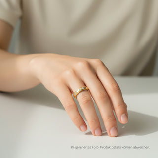 Brillantring aus 750 Gelbgold, nachhaltiger second-hand Schmuck perfekt aufgearbeitet