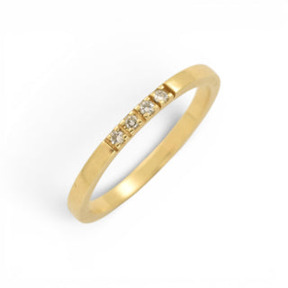 Brillantring aus 585 Gelbgold, nachhaltiger second-hand Schmuck perfekt aufgearbeitet