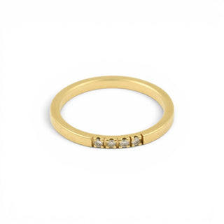 Brillantring aus 585 Gelbgold, nachhaltiger second-hand Schmuck perfekt aufgearbeitet