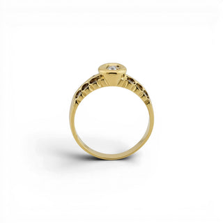 Brillantring aus 585 Gelbgold, nachhaltiger second-hand Schmuck perfekt aufgearbeitet