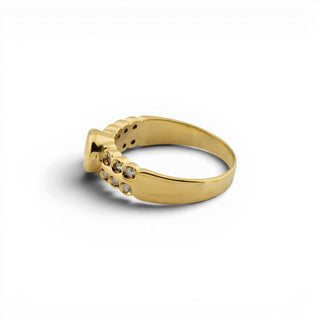 Brillantring aus 585 Gelbgold, nachhaltiger second-hand Schmuck perfekt aufgearbeitet