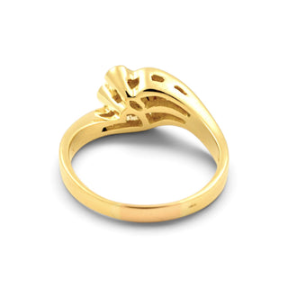 Brillantring aus 750 Gelbgold, nachhaltiger second-hand Schmuck perfekt aufgearbeitet