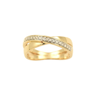 Brillantring aus 750 Gelbgold, nachhaltiger second-hand Schmuck perfekt aufgearbeitet