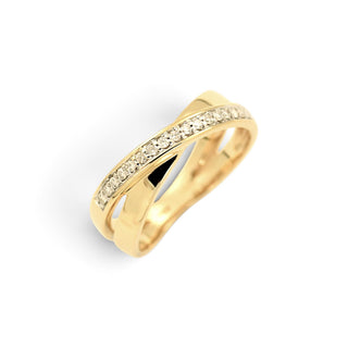 Brillantring aus 750 Gelbgold, nachhaltiger second-hand Schmuck perfekt aufgearbeitet