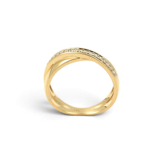 Brillantring aus 750 Gelbgold, nachhaltiger second-hand Schmuck perfekt aufgearbeitet