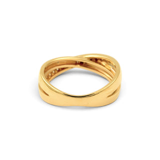 Brillantring aus 750 Gelbgold, nachhaltiger second-hand Schmuck perfekt aufgearbeitet