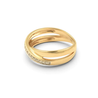 Brillantring aus 750 Gelbgold, nachhaltiger second-hand Schmuck perfekt aufgearbeitet