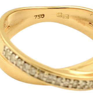Brillantring aus 750 Gelbgold, nachhaltiger second-hand Schmuck perfekt aufgearbeitet
