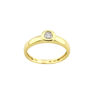 Brillantring aus 585 Gelbgold, nachhaltiger second-hand Schmuck perfekt aufgearbeitet