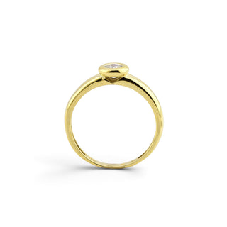 Brillantring aus 585 Gelbgold, nachhaltiger second-hand Schmuck perfekt aufgearbeitet