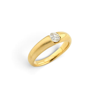 Brillantring aus 750 Gelbgold, nachhaltiger second-hand Schmuck perfekt aufgearbeitet