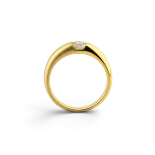 Brillantring aus 750 Gelbgold, nachhaltiger second-hand Schmuck perfekt aufgearbeitet