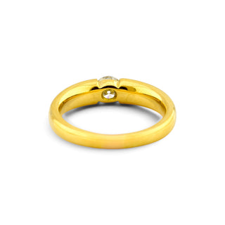 Brillantring aus 750 Gelbgold, nachhaltiger second-hand Schmuck perfekt aufgearbeitet
