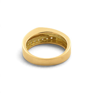 Brillantring aus 750 Gelbgold, nachhaltiger second-hand Schmuck perfekt aufgearbeitet