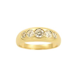 Brillantring aus 585 Gelbgold, nachhaltiger second-hand Schmuck perfekt aufgearbeitet