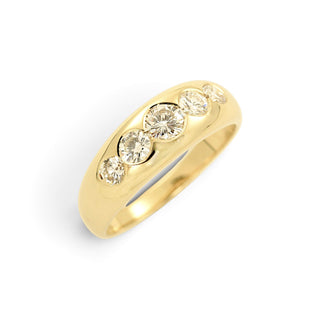Brillantring aus 585 Gelbgold, nachhaltiger second-hand Schmuck perfekt aufgearbeitet