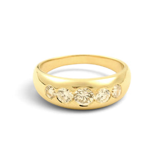 Brillantring aus 585 Gelbgold, nachhaltiger second-hand Schmuck perfekt aufgearbeitet