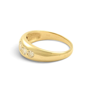 Brillantring aus 585 Gelbgold, nachhaltiger second-hand Schmuck perfekt aufgearbeitet