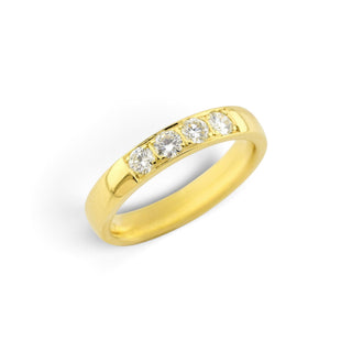 Brillantring aus 750 Gelbgold, nachhaltiger second-hand Schmuck perfekt aufgearbeitet