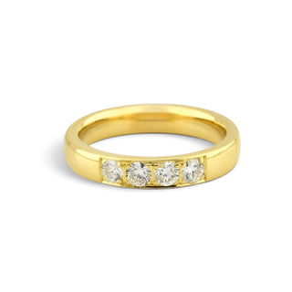 Brillantring aus 750 Gelbgold, nachhaltiger second-hand Schmuck perfekt aufgearbeitet