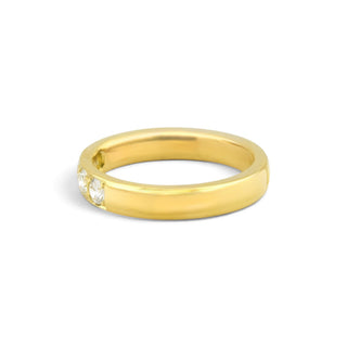Brillantring aus 750 Gelbgold, nachhaltiger second-hand Schmuck perfekt aufgearbeitet