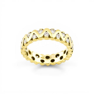 Brillantring aus 585 Gelbgold, nachhaltiger second hand Schmuck perfekt aufgearbeitet