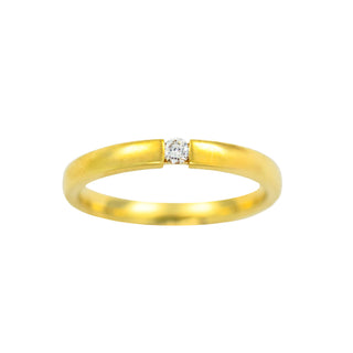 Brillantring aus 585 Gelbgold, nachhaltiger second hand Schmuck perfekt aufgearbeitet