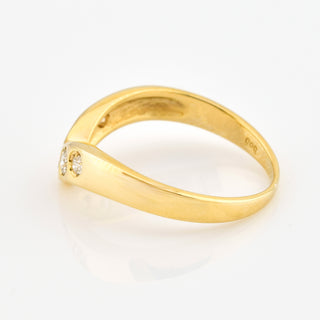 Brillantring aus 585 Gelbgold, nachhaltiger second hand Schmuck perfekt aufgearbeitet