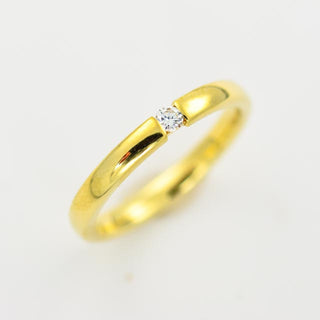 Brillantring aus 585 Gelbgold, nachhaltiger second hand Schmuck perfekt aufgearbeitet