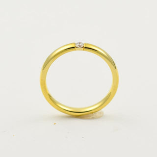 Brillantring aus 585 Gelbgold, nachhaltiger second hand Schmuck perfekt aufgearbeitet