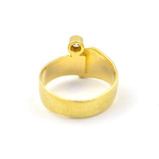 Brillantring aus 750 Gelbgold, nachhaltiger second hand Schmuck perfekt aufgearbeitet
