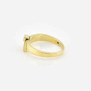 Brillantring aus 585 Gelbgold, nachhaltiger second hand Schmuck perfekt aufgearbeitet