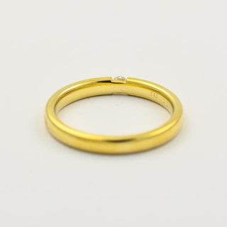 Brillantring aus 585 Gelbgold, nachhaltiger second hand Schmuck perfekt aufgearbeitet