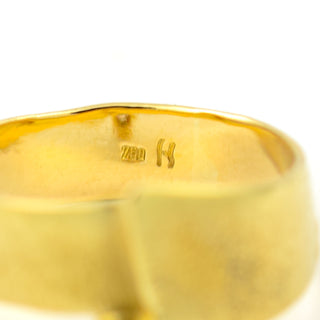 Brillantring aus 750 Gelbgold, nachhaltiger second hand Schmuck perfekt aufgearbeitet