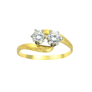 Brillantring aus 750 Gelbgold, nachhaltiger second hand Schmuck perfekt aufgearbeitet