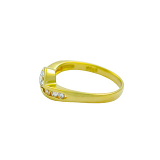 Brillantring aus 585 Gelbgold, nachhaltiger second hand Schmuck perfekt aufgearbeitet