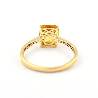 Ring aus 585 Gelbgold mit Citrin, nachhaltiger second hand Schmuck perfekt aufgearbeitet