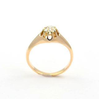 Brillantring aus 585 Gelbgold, nachhaltiger second hand Schmuck perfekt aufgearbeitet