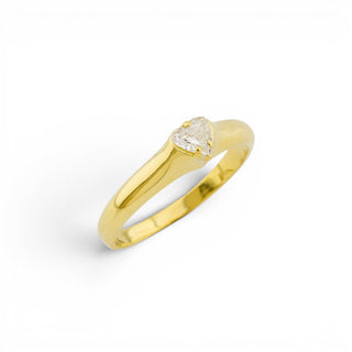 Diamantring aus 750 Gelbgold, nachhaltiger second hand Schmuck perfekt aufgearbeitet