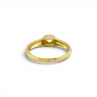 Diamantring aus 750 Gelbgold, nachhaltiger second hand Schmuck perfekt aufgearbeitet