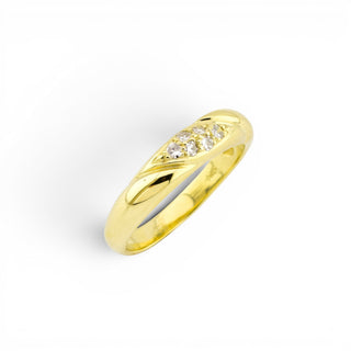 Diamantring aus 585 Gelbgold, nachhaltiger second-hand Schmuck perfekt aufgearbeitet