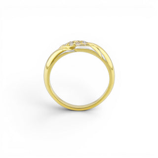 Diamantring aus 585 Gelbgold, nachhaltiger second-hand Schmuck perfekt aufgearbeitet