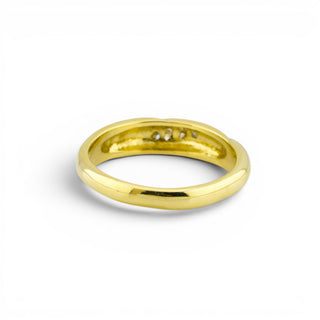 Diamantring aus 585 Gelbgold, nachhaltiger second-hand Schmuck perfekt aufgearbeitet