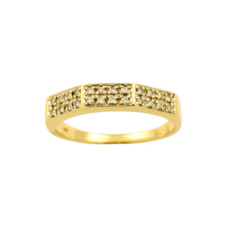 Diamantring aus 585 Gelbgold, nachhaltiger second-hand Schmuck perfekt aufgearbeitet